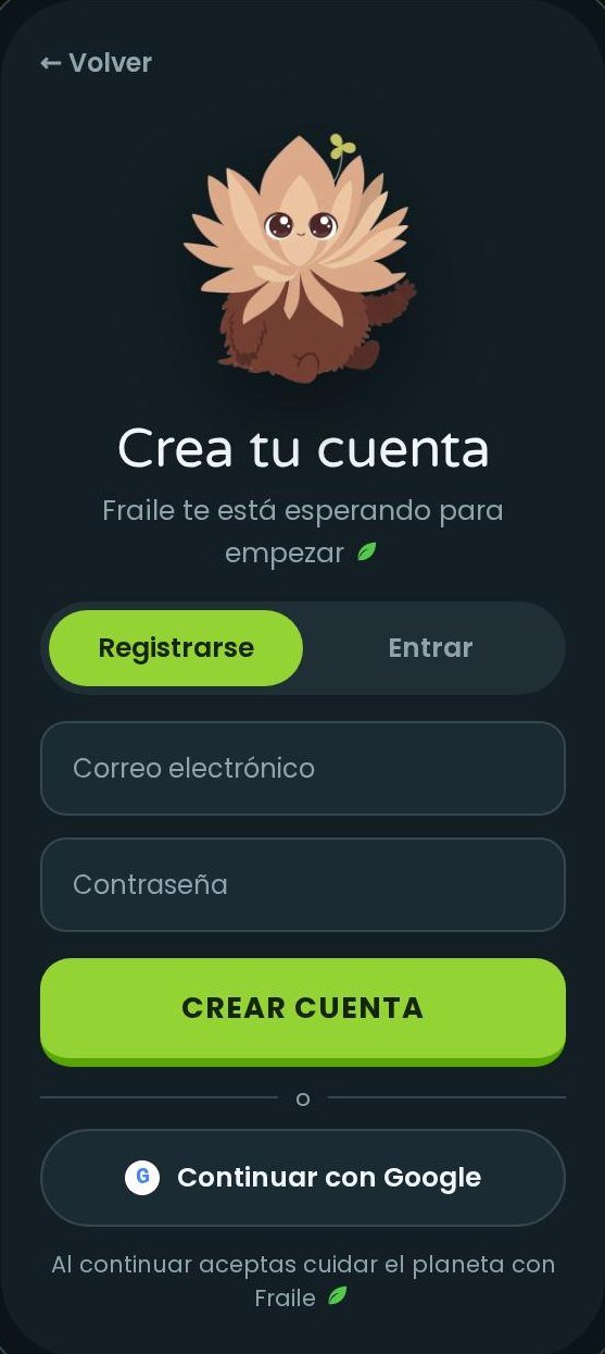 Pantalla de RecyApp para crear tu cuenta con correo o Google